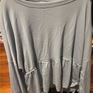 Altar'd State Blue Peplum Sweatshirt